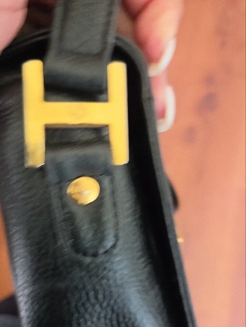 MCM Black Leather Crossbody Bag with Gold Hardware